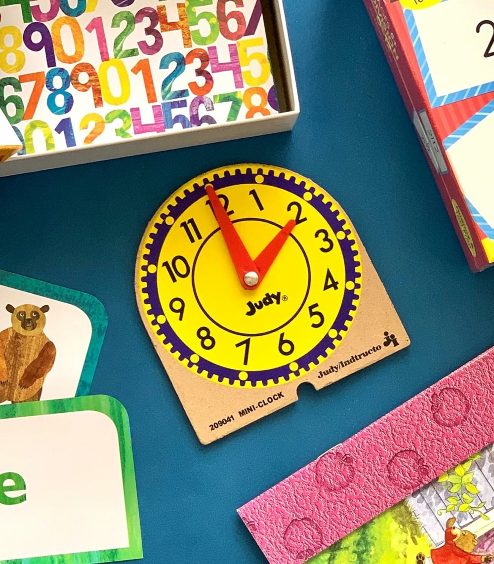 Carson Dellosa Mini Judy Clock Telling Time Clock Set  12 Mini Judy Clocks  4″ X 4″ Telling Time Teaching Clocks For Kids  Kindergarten  1St Grade  2Nd Grade  3Rd Grade Telling Time Manipulatives  |  Teaching Clocks All Toys Teaching Clocks