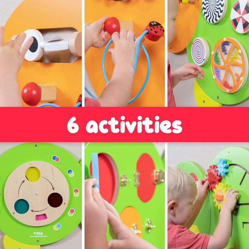 Caterpillar Activity Wall Panels – Ages 18M+ – Montessori Sensory Wall Toy – 6 Activities – Busy Board – Toddler Room Decor  |  Sorting & Stacking Toys All Toys Sorting & Stacking Toys