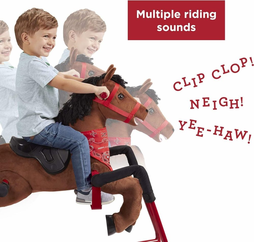 Chestnut Plush Interactive Riding Horse Kids Ride On Toy  Toddler Ride On Toy For Ages 2-6 Years  |  Rocking Horses & Animals All Toys Rocking Horses & Animals