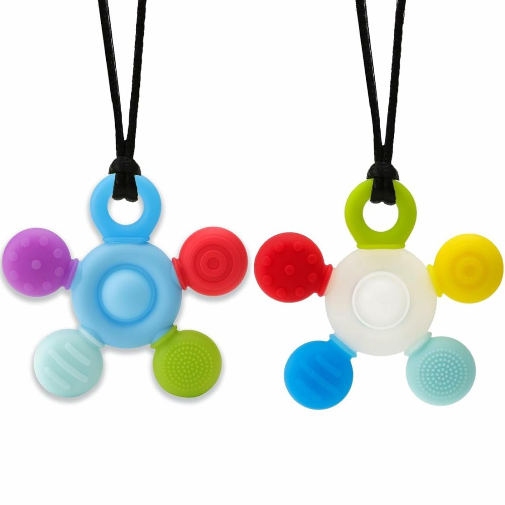 Chewy Necklaces For Sensory Kids  Seeway Silicone Chew Toys For Kids With Adhd Autism  Anxiety  Oral Motor  Reduce Adults Children Chewing Fidgeting  |  Teethers All Toys Teethers