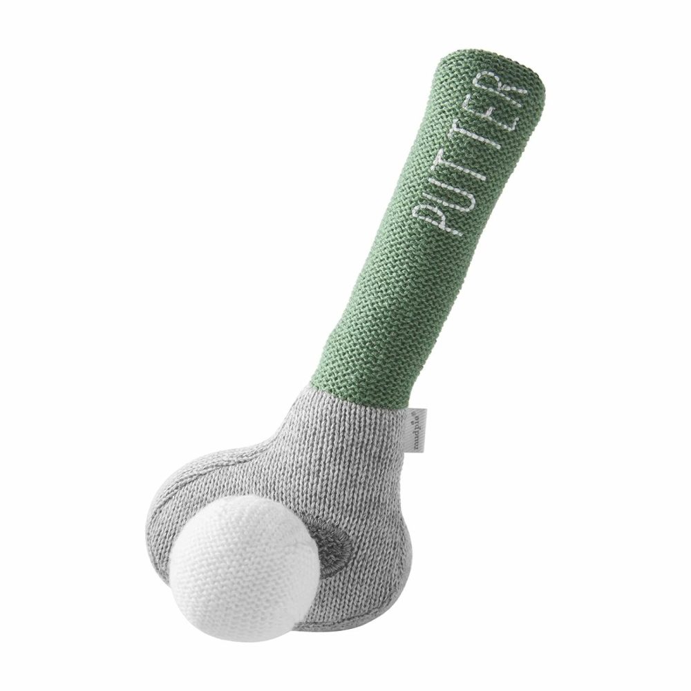 Children’s Goft Knit Rattle  Green Putter Club  |  Rattles & Plush Rings All Toys Rattles & Plush Rings