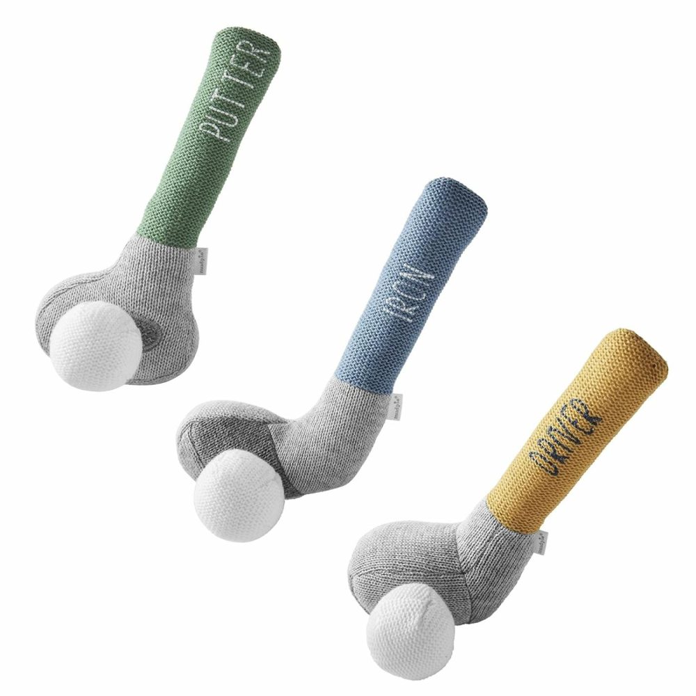 Children’s Goft Knit Rattle  Green Putter Club  |  Rattles & Plush Rings All Toys Rattles & Plush Rings