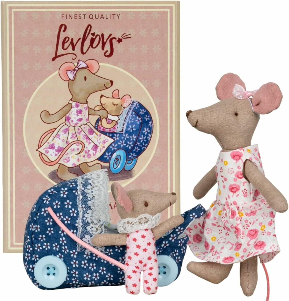 Christmas Mouse In A Matchbox Toy Baby Registry Gift Toddler Gift Dolls Mom And Baby Mice And A Stroller  |  Car Seat & Stroller Toys All Toys Car Seat & Stroller Toys