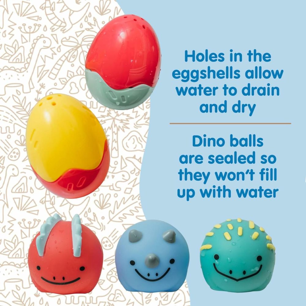 Cleanup Float & Hatch Dino Eggs  Multi-Use Interactive Bath And Pool Toy For Toddlers  6M+  Bpa Free  |  Bath Toys All Toys Bath Toys