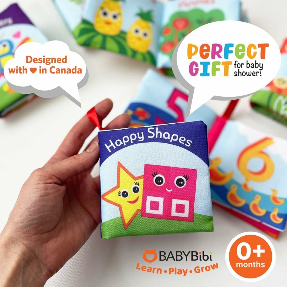 Cloth Books For Babies (Set Of 6) – Premium Quality Soft Books For Babies. Touch And Feel Crinkle Paper. Cloth Books For Early Children’s Development.  |  Early Development & Activity Toys All Toys Early Development & Activity Toys