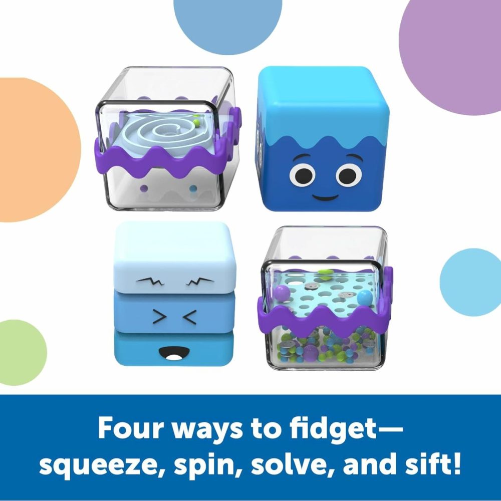 Cool Down Cubes Sensory Fidget Set For Kids Ages 4+  Social Emotional Learning Toys For Kids,Montessori Calming Toys  |  Sorting & Stacking Toys All Toys Sorting & Stacking Toys