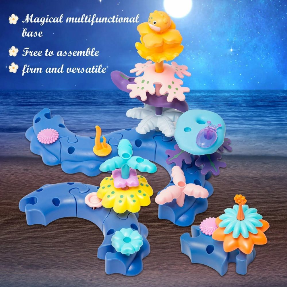 Coral Garden Buildingtoys For Age 4  5  6 Years Old Boys Girls，Ocean Blocks  Flower Building,Upgrade Diy Building Blocks Stacking Toys,Stem Educational Kids Toys,Birthday Gift For Kids  |  Sorting & Stacking Toys All Toys Sorting & Stacking Toys