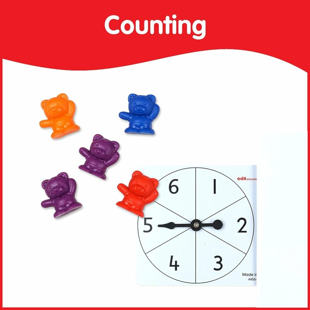 Counting Bears With Matching Bowls – Early Math Manipulatives – 68Pc Set – 60 Bear Counters  6 Bowls & 2 Game Spinners – Home Learning  |  Sorting & Stacking Toys All Toys Sorting & Stacking Toys