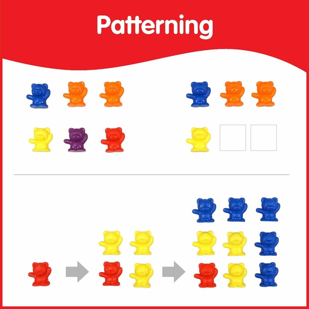 Counting Bears With Matching Bowls – Early Math Manipulatives – 68Pc Set – 60 Bear Counters  6 Bowls & 2 Game Spinners – Home Learning  |  Sorting & Stacking Toys All Toys Sorting & Stacking Toys