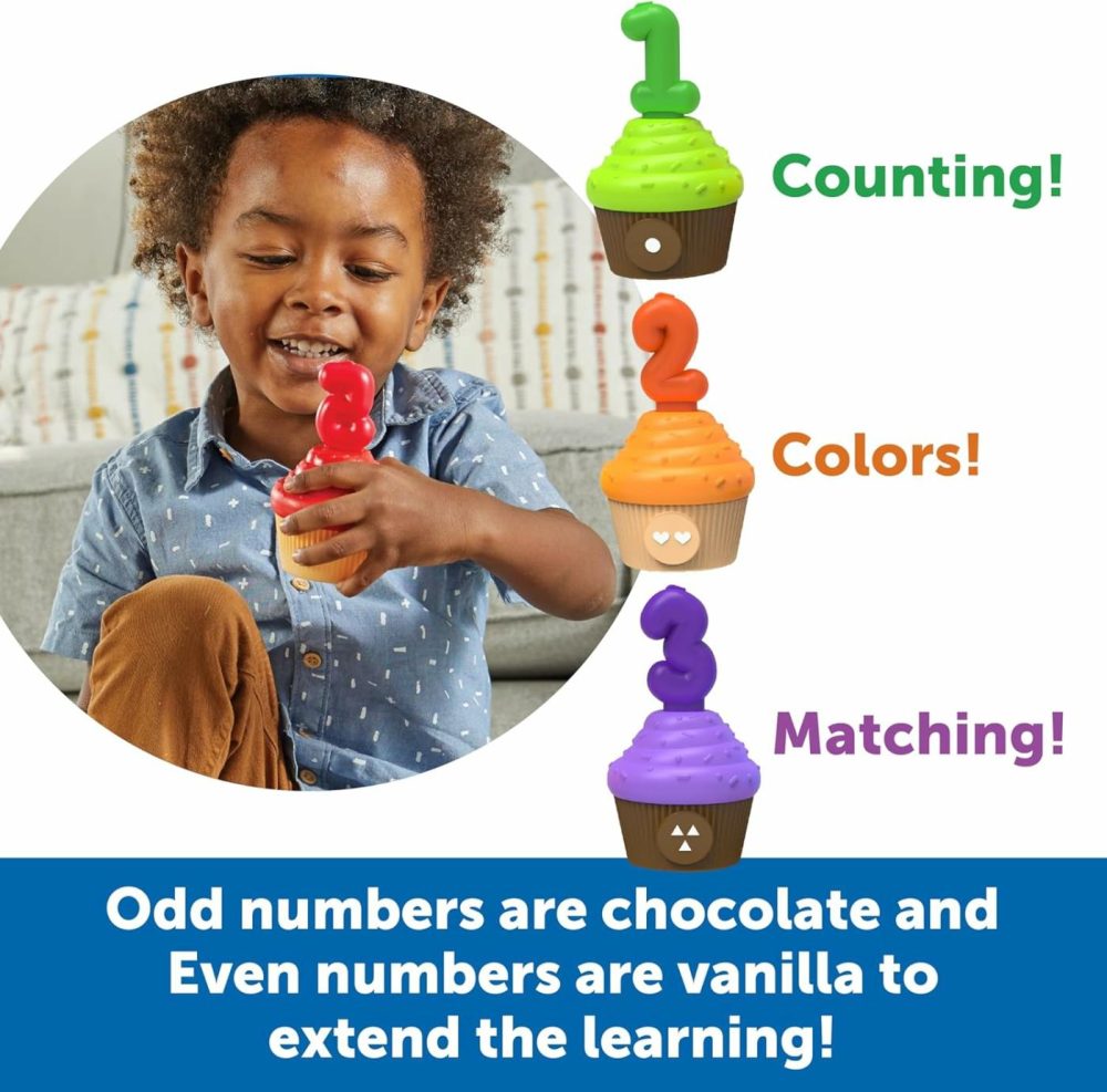 Counting Birthday Cupcakes – Educational Toys For Toddlers  Preschool Learning Activities For Kids Ages 18+ Months  Montessori Food Toys  |  Sorting & Stacking Toys All Toys Sorting & Stacking Toys