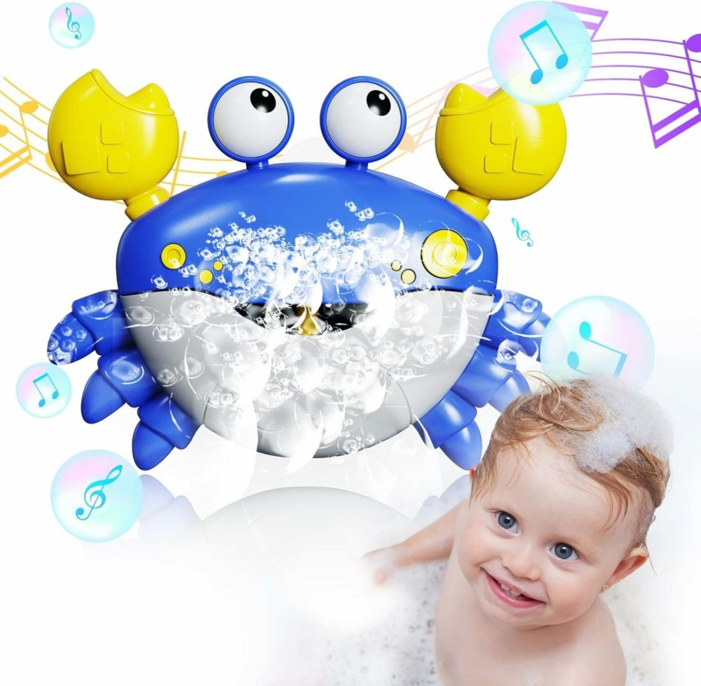 Crab Bath Toys: Bath Toys For Toddlers  Blow Bubbles And Plays 12 Children’s Songs  Sing-Along Bath Bubble Maker For Baby (Blue)  |  Bath Toys All Toys Bath Toys