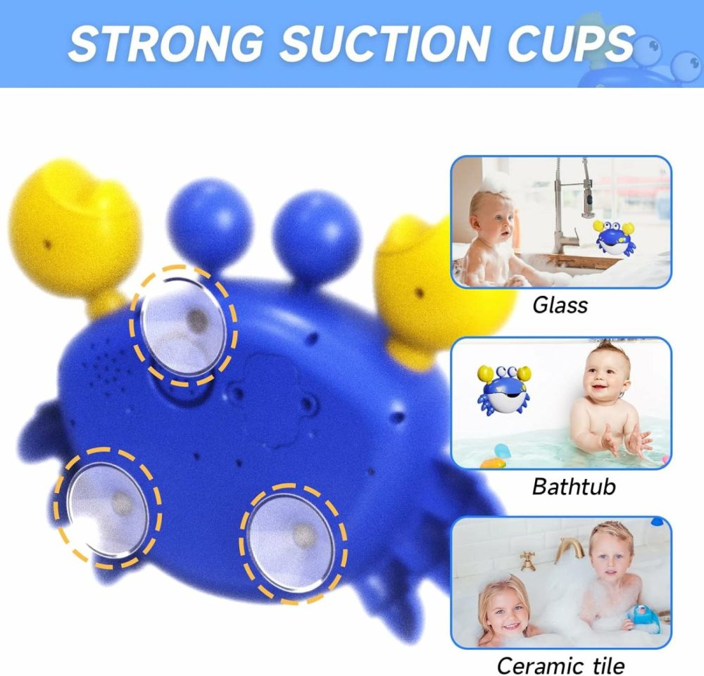 Crab Bath Toys: Bath Toys For Toddlers  Blow Bubbles And Plays 12 Children’s Songs  Sing-Along Bath Bubble Maker For Baby (Blue)  |  Bath Toys All Toys Bath Toys