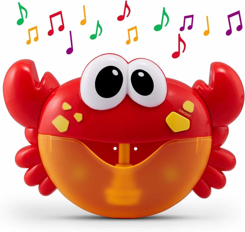 Crab Bubble Bath Maker For The Bathtub. Blows Bubbles And Plays 24 Children’s Songs – Baby  Kids Bath Toys Makes Great Gifts For Toddlers – Sing-Along Machine (Light-Red)  |  Bath Toys All Toys Bath Toys