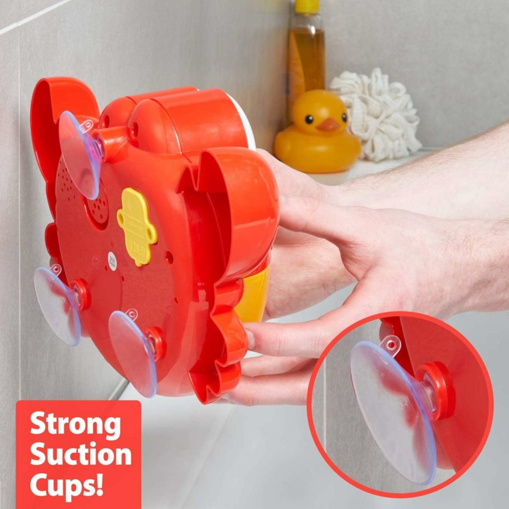 Crab Bubble Bath Maker For The Bathtub. Blows Bubbles And Plays 24 Children’s Songs – Baby  Kids Bath Toys Makes Great Gifts For Toddlers – Sing-Along Machine (Light-Red)  |  Bath Toys All Toys Bath Toys