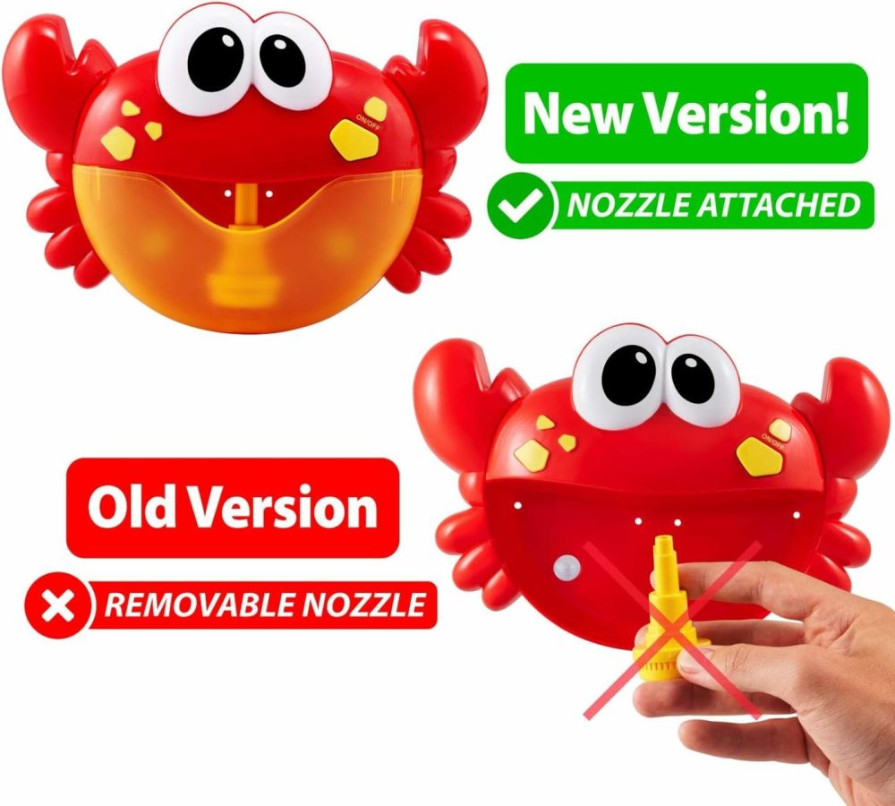 Crab Bubble Bath Maker For The Bathtub. Blows Bubbles And Plays 24 Children’s Songs – Baby  Kids Bath Toys Makes Great Gifts For Toddlers – Sing-Along Machine (Light-Red)  |  Bath Toys All Toys Bath Toys