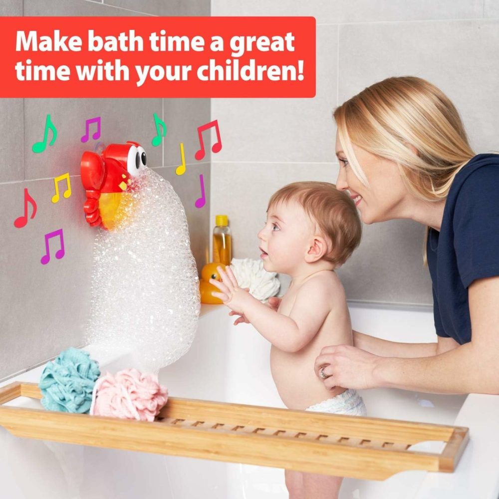 Crab Bubble Bath Maker For The Bathtub. Blows Bubbles And Plays 24 Children’s Songs – Baby  Kids Bath Toys Makes Great Gifts For Toddlers – Sing-Along Machine (Light-Red)  |  Bath Toys All Toys Bath Toys