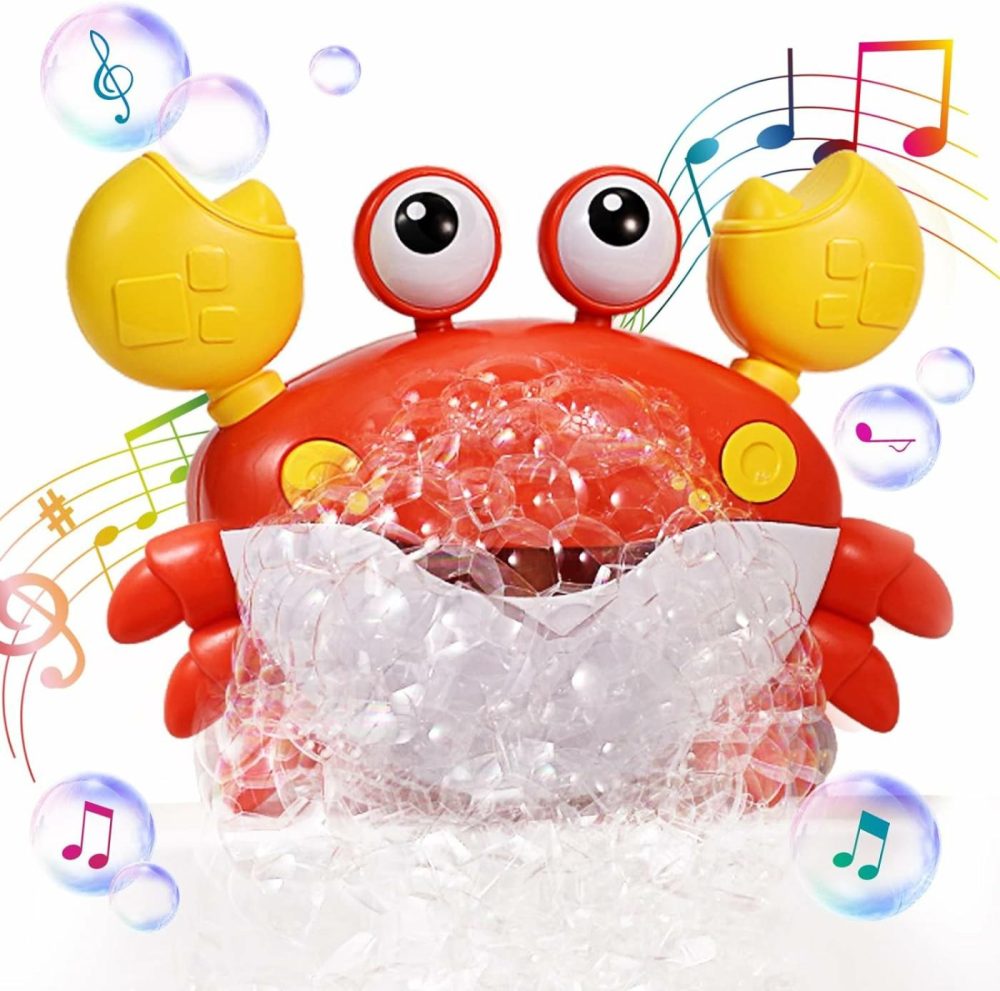 Crab Bubble Bath Maker For The Bathtub,Blows Bubbles And Plays 12 Children’s Songs,Sing-Along Bath Bubble Machine Baby  Toddler Kids Toys Makes Great Gifts For 3 Years Girl Boy (Red)  |  Bath Toys All Toys Bath Toys