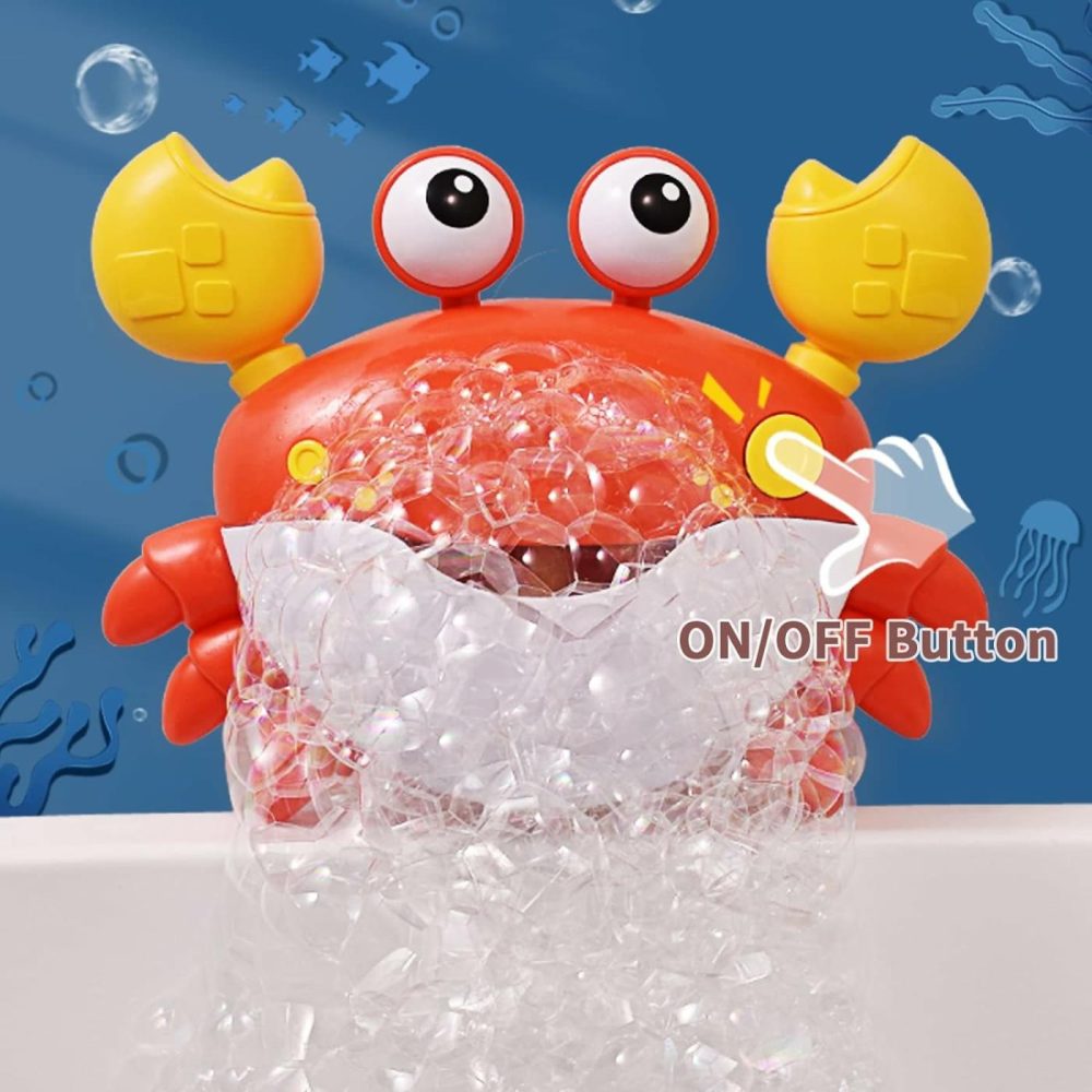 Crab Bubble Bath Maker For The Bathtub,Blows Bubbles And Plays 12 Children’s Songs,Sing-Along Bath Bubble Machine Baby  Toddler Kids Toys Makes Great Gifts For 3 Years Girl Boy (Red)  |  Bath Toys All Toys Bath Toys