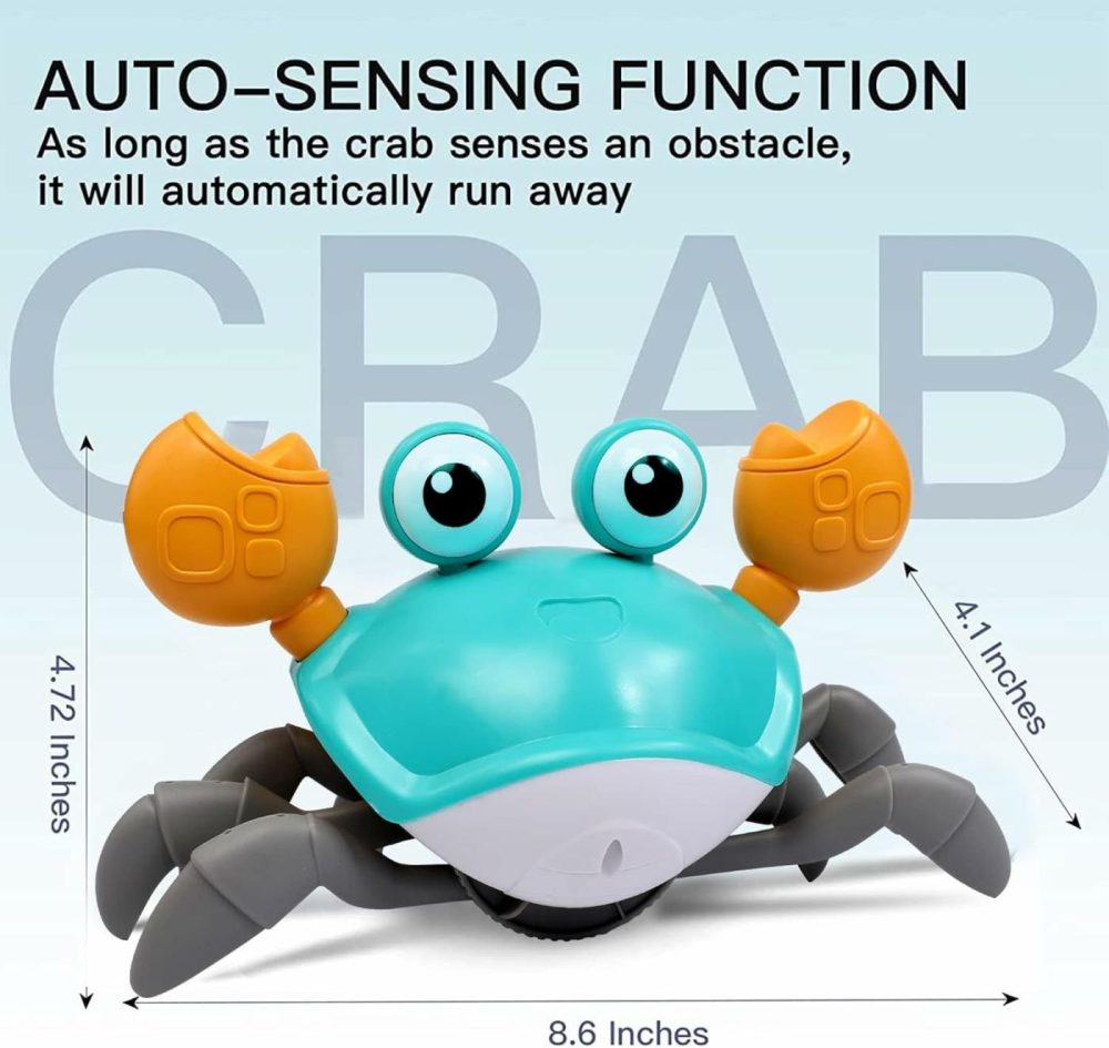 Crab Toys For Babies – Tummy Time Toy With Intelligent Sensor Crawl Music & Lights Infant Toy For 6-12 12-18 Months,1St Birthday Gifts  Toddler Toys For 1 2 Year Old Boy Girl  |  Musical Toys All Toys