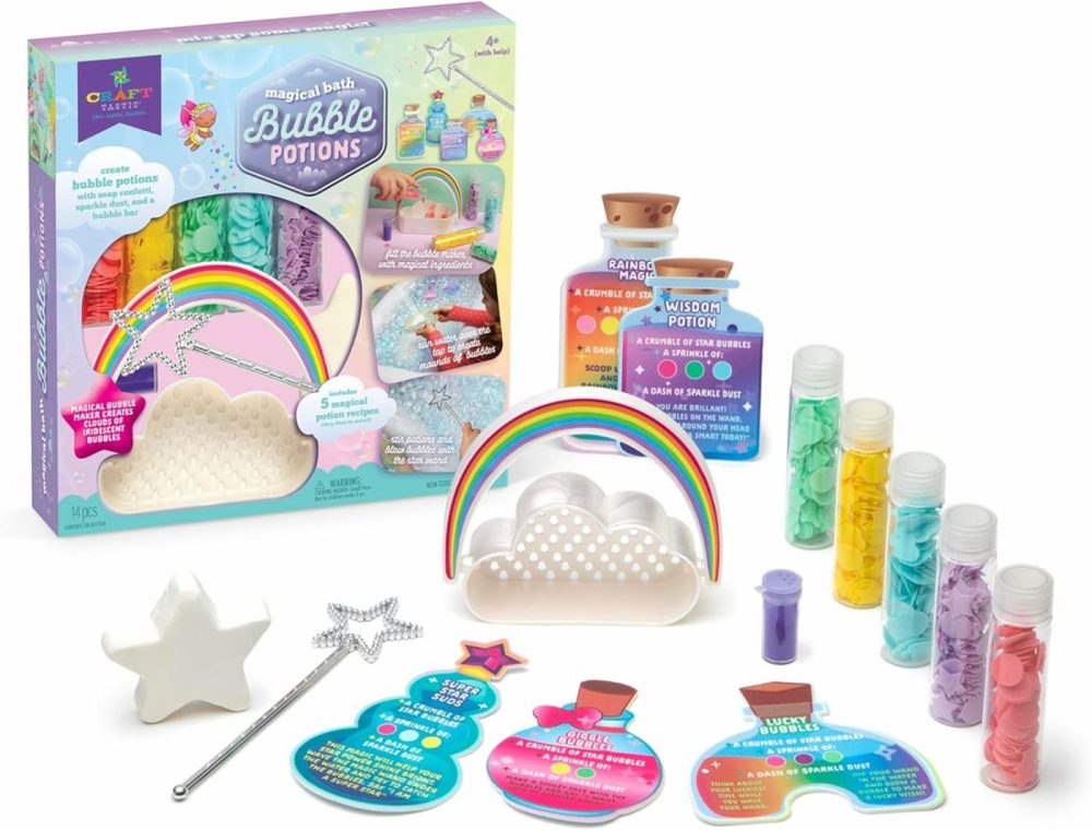 Craft-Tastic – Bath Bubble Potions Toy – Diy Bath Tub Water Table Craft – Make Magic Potions And Bubbles In The Bath – For Kids Ages 4 And Up With Help  |  Bath Toys All Toys Bath Toys