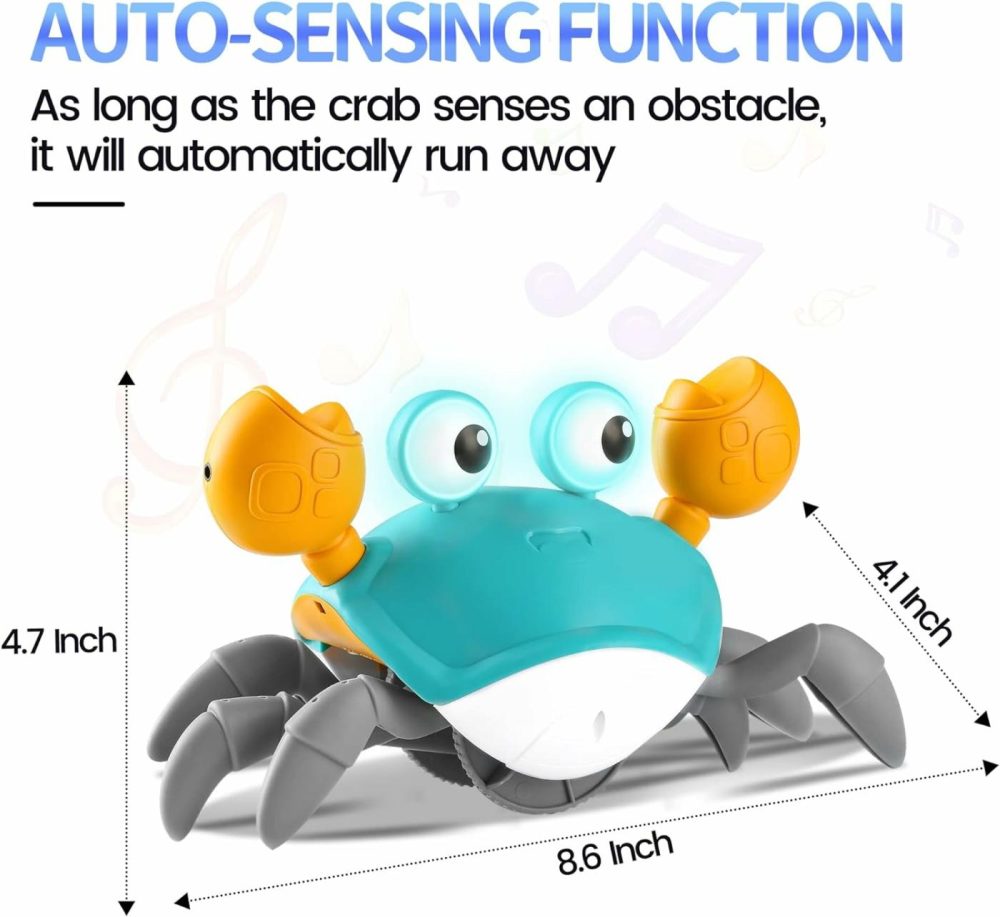 Crawling Crab Baby Toy: Tummy Time Toys For Infant 3 6 9 12 18 Months – Walking Dancing Crab For Toddler 1 2 3 4 Year Old – Music Birthday Gifts For Girls Boys 3-36 Months  |  Musical Toys All Toys