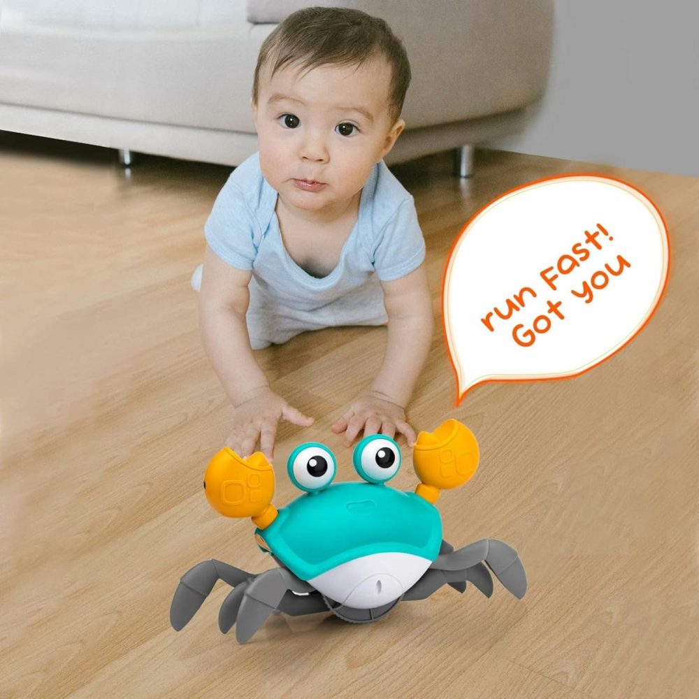 Crawling Crab Baby Toys Infant – Tumble Time Toy Gift Baby Boys And Girls 0-6 6-12 Learning To Crawl 9-12 12-18 Toddlers 36 Months Old Music Development Interactive Birthday Gift  |  Musical Toys All Toys