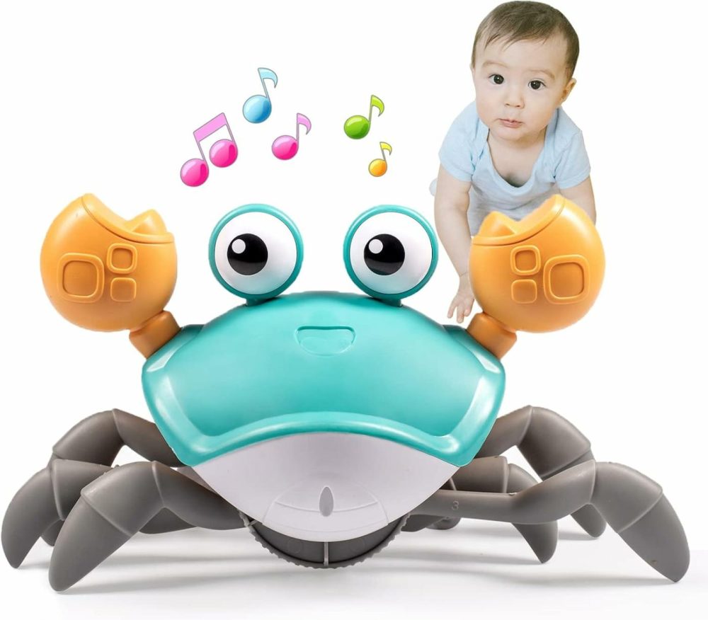 Crawling Crab Baby Toys – Infant Tummy Time Toy Gifts 3 4 5 6 7 8 9 10 11 12 Babies Boy Girl Dancing Walking Moving Learning Crawl 0-6 To 12-18 Months Boys Girls Toddler Birthday Gifts (Green)  |  Musical Toys All Toys