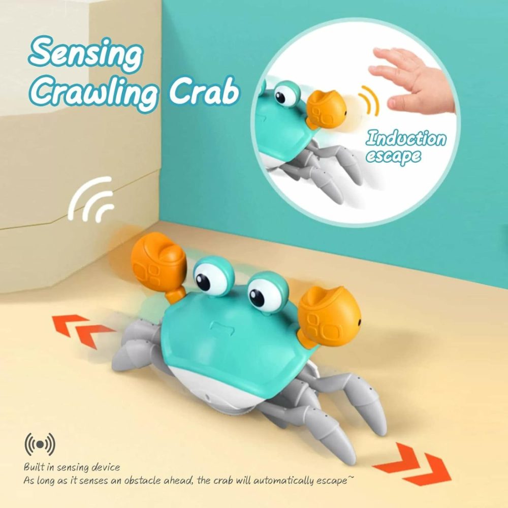 Crawling Crab Baby Toys – Infant Tummy Time Toy Gifts 3 4 5 6 7 8 9 10 11 12 Babies Boy Girl Dancing Walking Moving Learning Crawl 0-6 To 12-18 Months Boys Girls Toddler Birthday Gifts (Green)  |  Musical Toys All Toys