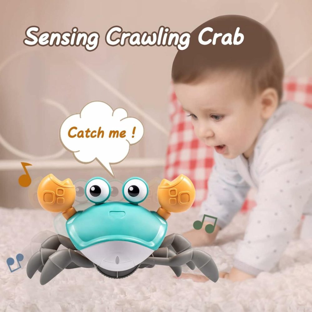 Crawling Crab Baby Toys – Infant Tummy Time Toy Gifts 3 4 5 6 7 8 9 10 11 12 Babies Boy Girl Dancing Walking Moving Learning Crawl 0-6 To 12-18 Months Boys Girls Toddler Birthday Gifts (Green)  |  Musical Toys All Toys