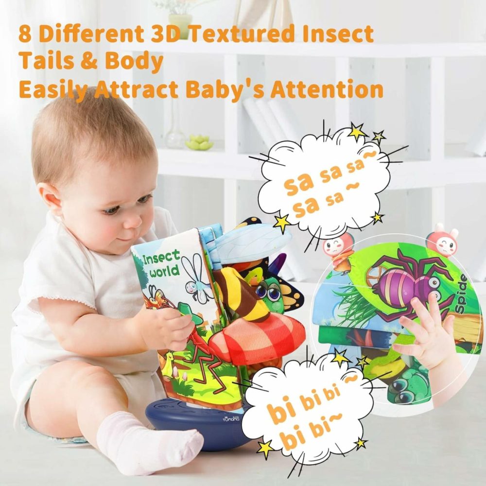 Crinkle Books For Babies Newborn To One Year,Touch And Feel Books For Infants 0-3-6-12 Months  Soft,Sensory Montessori Toys For Brain Development,Tummy Time Car Seat Hanging Toy-12Pages  |  Car Seat & Stroller Toys All Toys Car Seat & Stroller Toys