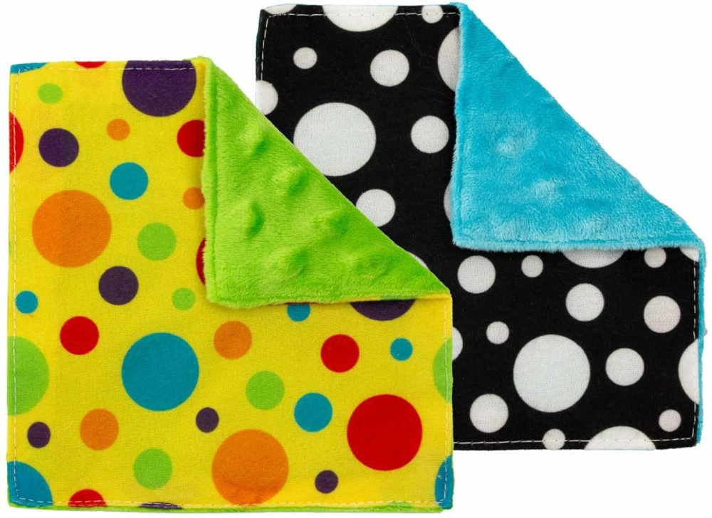 Crinkle Squares Baby Toys  6 Inch X 6 Inch  Dots  2 Pack  |  Car Seat & Stroller Toys All Toys Car Seat & Stroller Toys