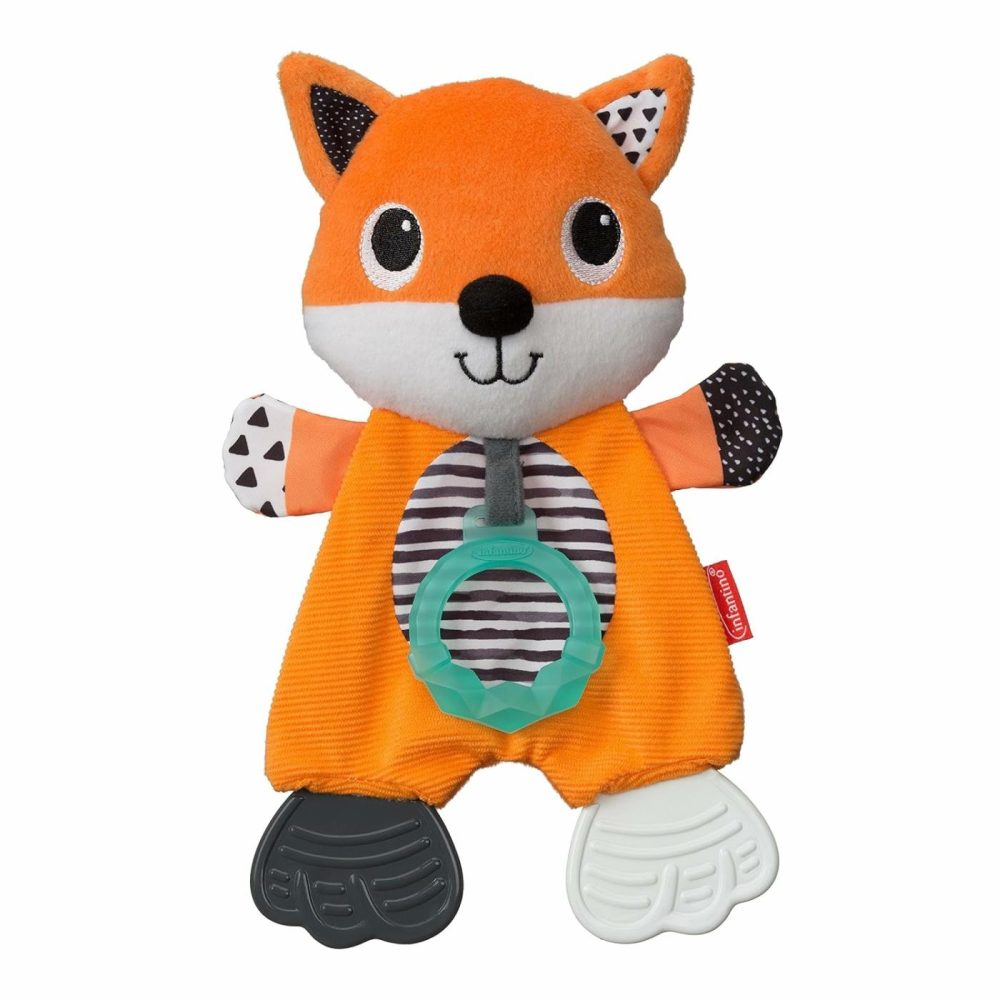 Cuddly Teether  Fox Character  3 Textured Teething Places To Soothe Sore Gums  Bpa-Free Silicone  Soft Fabric Textures To Explore  Crinkle Sounds To Discover  For Babies 0M+  |  Teethers All Toys Fox