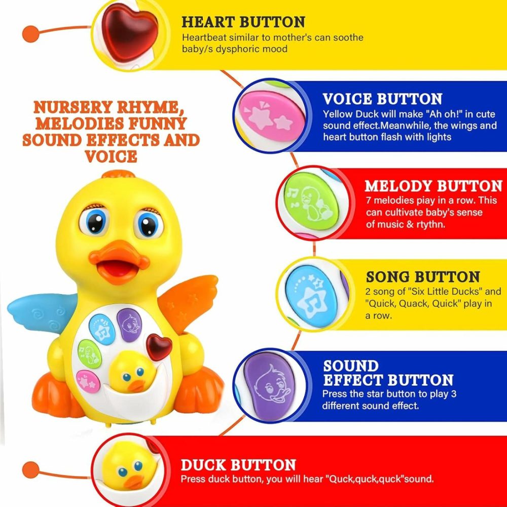 Dancing And Singing Musical Duck Toys For Toddlers  Infant And Baby Educational Learning Toys With Music And Lights Gifts For 18 Months Girls Boys Kids  |  Musical Toys All Toys