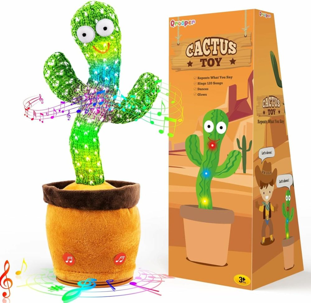 Dancing Talking Cactus Toy  Cactus Baby Toy Repeat What You Say For Baby Boys Girls Easter Basket Stuffers Gift  Mimicking Cactus Toy Singing 120 Songs And 15 Second Recorder Musical Toys  |  Musical Toys All Toys