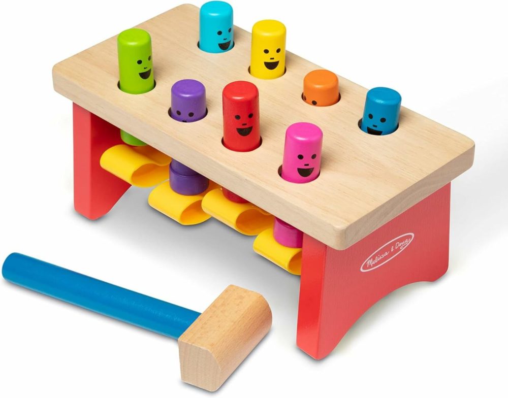 Deluxe Pounding Bench Wooden Toy With Mallet – Steam Toy  |  Hammering & Pounding Toys All Toys Hammering & Pounding Toys