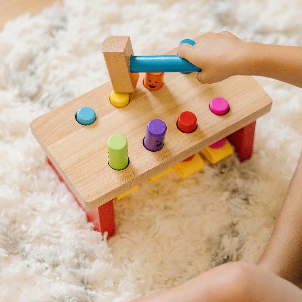 Deluxe Pounding Bench Wooden Toy With Mallet – Steam Toy  |  Hammering & Pounding Toys All Toys Hammering & Pounding Toys