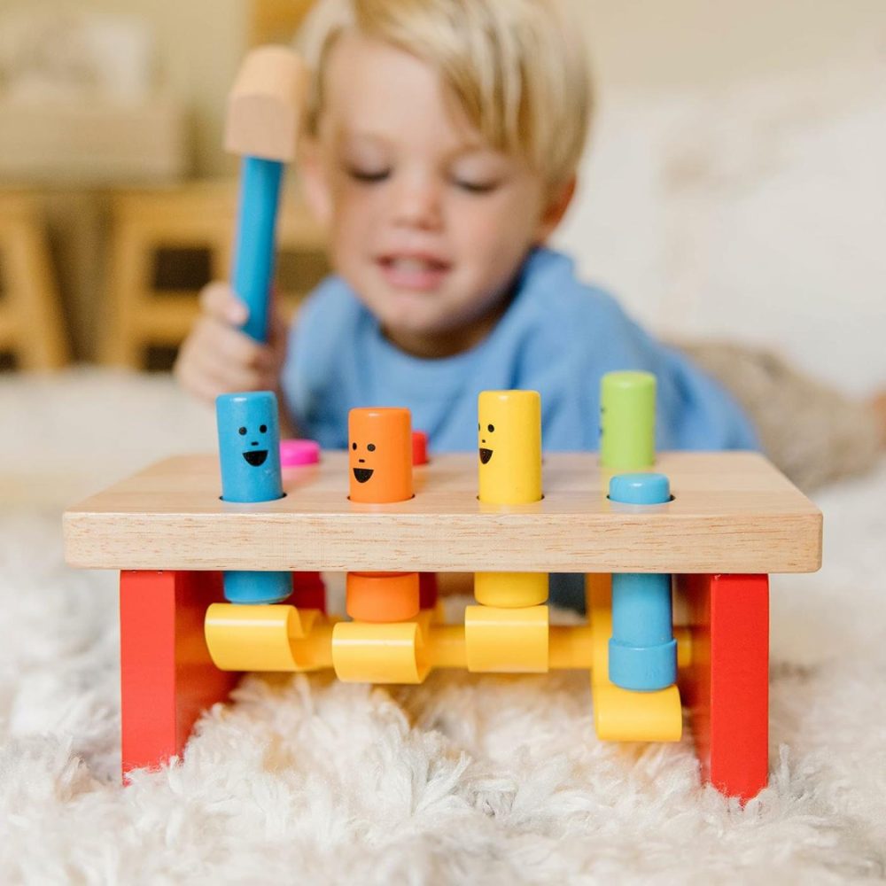 Deluxe Pounding Bench Wooden Toy With Mallet – Steam Toy  |  Hammering & Pounding Toys All Toys Hammering & Pounding Toys