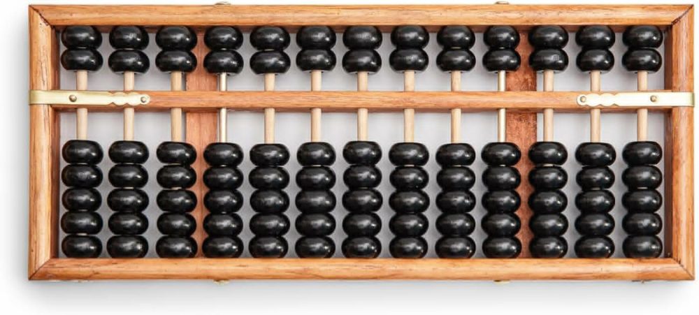 Digital Standard Abacus-28.5Cm-Professional 13-Column Soroban Calculator (Functional And Educational Tool) Vintage-Style Chinese Wooden Abacus.  |  Abacuses Abacuses Abacuses