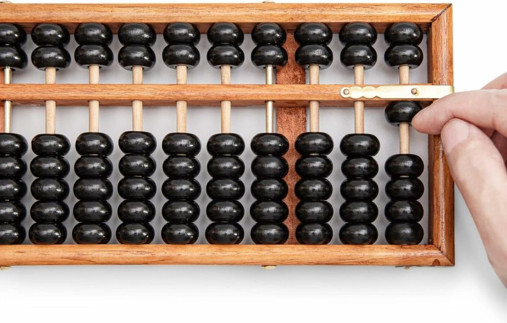 Digital Standard Abacus-28.5Cm-Professional 13-Column Soroban Calculator (Functional And Educational Tool) Vintage-Style Chinese Wooden Abacus.  |  Abacuses Abacuses Abacuses