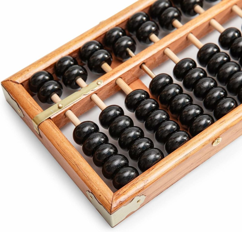 Digital Standard Abacus-28.5Cm-Professional 13-Column Soroban Calculator (Functional And Educational Tool) Vintage-Style Chinese Wooden Abacus.  |  Abacuses Abacuses Abacuses