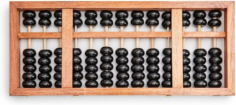 Digital Standard Abacus-28.5Cm-Professional 13-Column Soroban Calculator (Functional And Educational Tool) Vintage-Style Chinese Wooden Abacus.  |  Abacuses Abacuses Abacuses