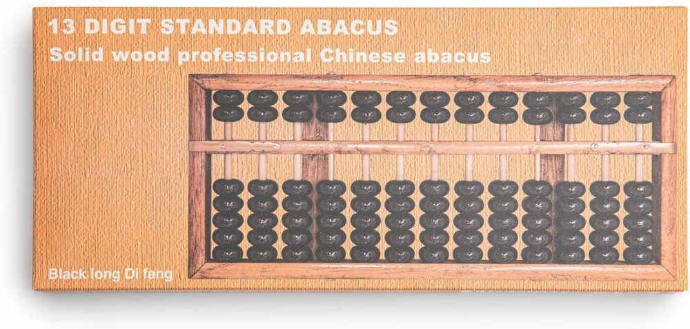 Digital Standard Abacus-28.5Cm-Professional 13-Column Soroban Calculator (Functional And Educational Tool) Vintage-Style Chinese Wooden Abacus.  |  Abacuses Abacuses Abacuses