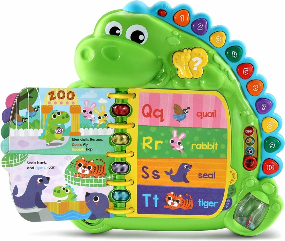 Dino’s Delightful Day Alphabet Book  Green  |  Musical Toys All Toys