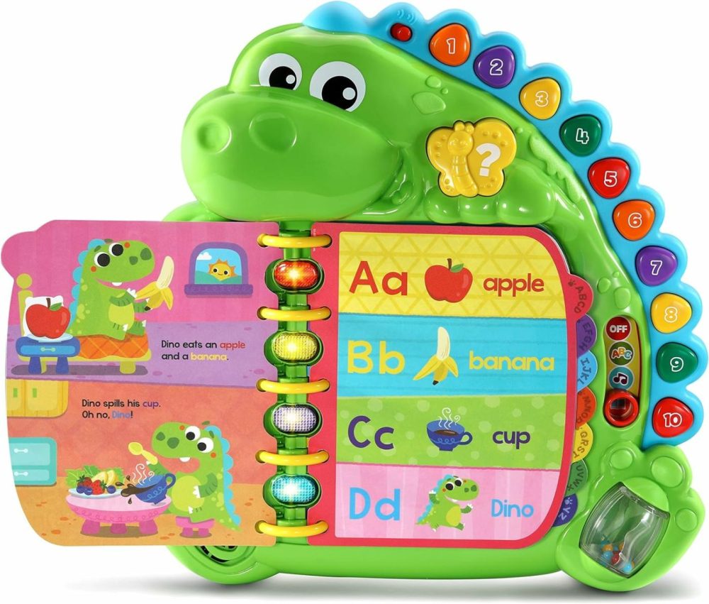 Dino’s Delightful Day Alphabet Book  Green  |  Musical Toys All Toys