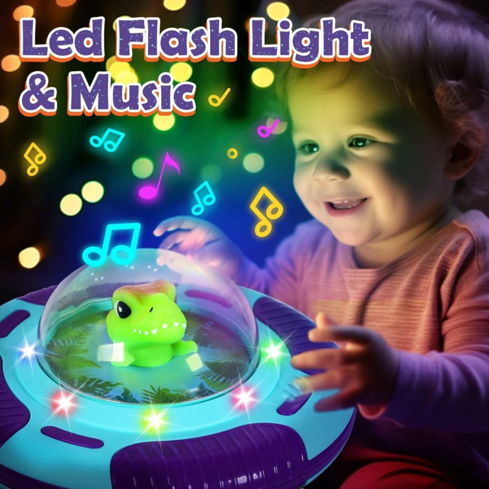 Dinosaur Sit And Spin Toys For Toddlers 2-4 With Flash Light And Music  360° Spinning Seat Toy  Birthday Gift For Toddlers 1-3  |  Musical Toys All Toys