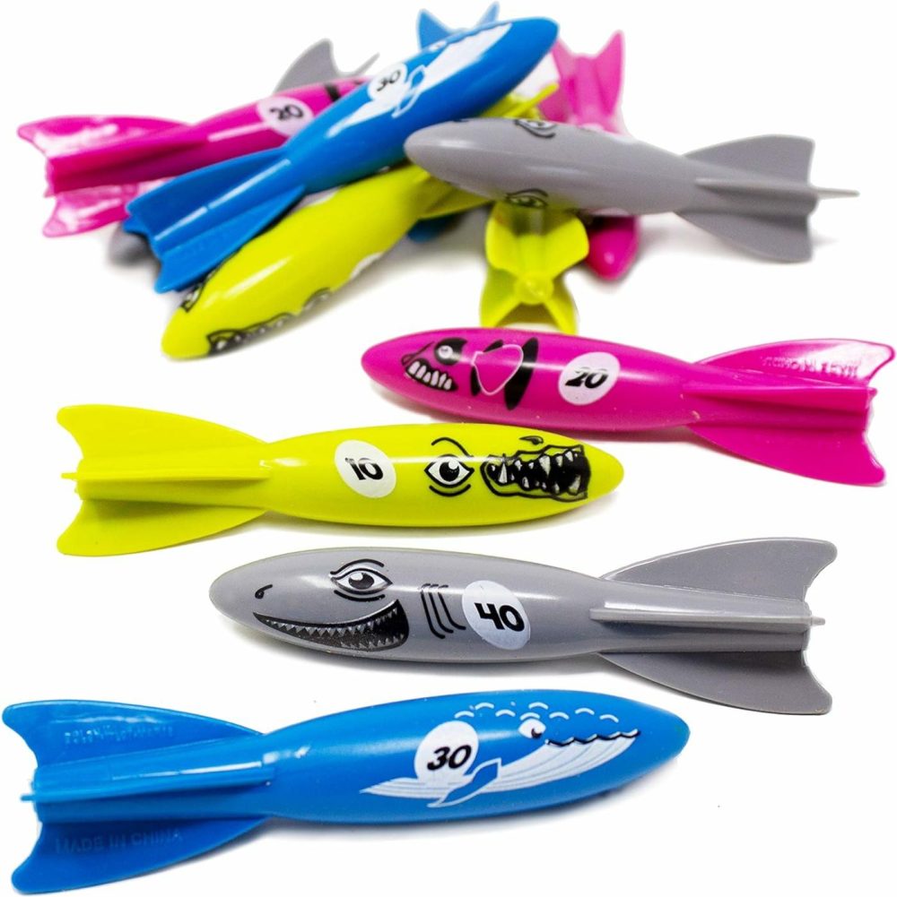 Dive Torpedo Swim Toys – 12 Pack Sinking Pool Toys For Kids – Colorful Shark  Whale  Fish Diving Torpedoes – Summer Water Games  Bath Time Fun  Pool Diving Toy Set  |  Bath Toys All Toys Bath Toys