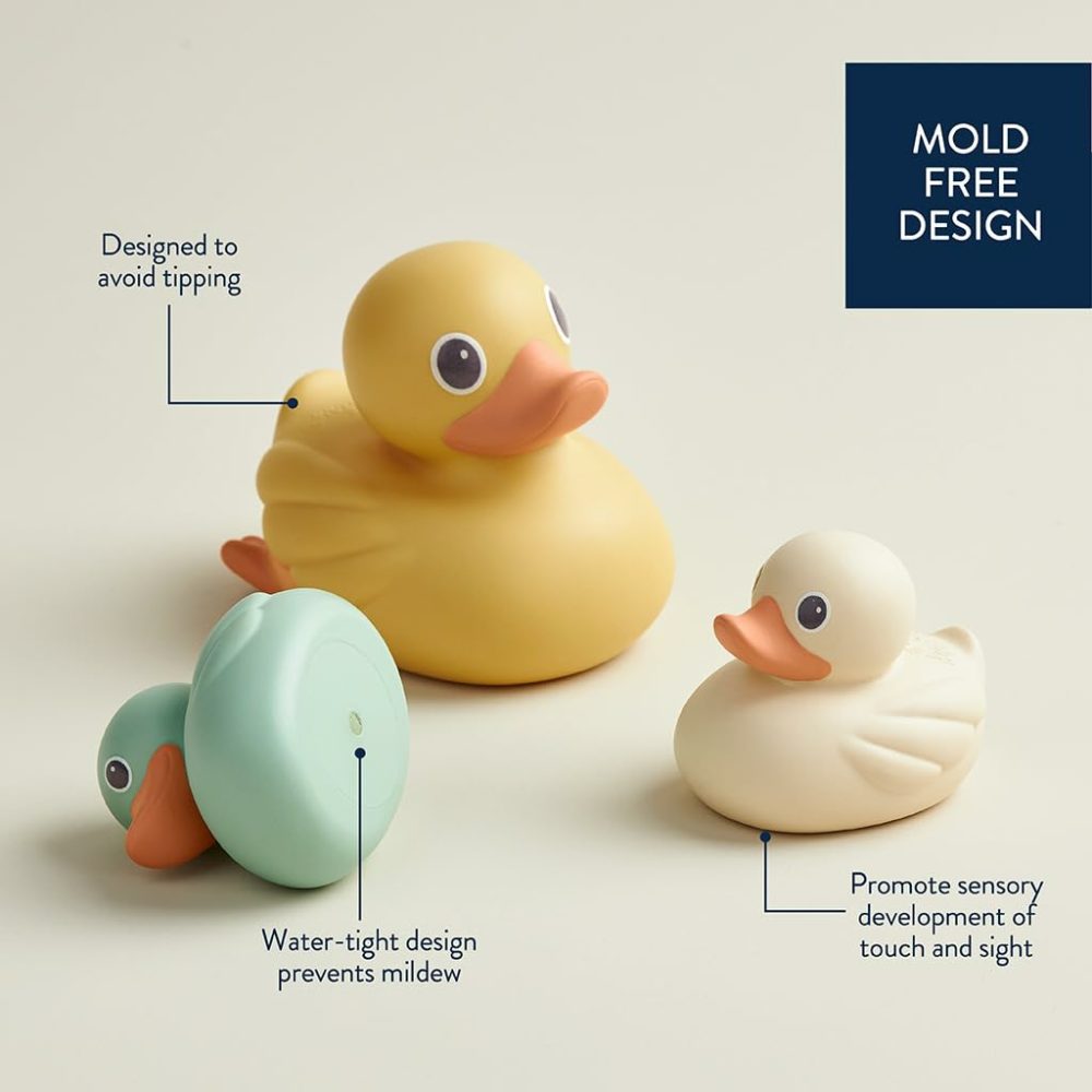 Ducky Family – Set Of 3 Duck Floating Bath Toys With Watertight Design (Duck)  |  Bath Toys All Toys Bath Toys