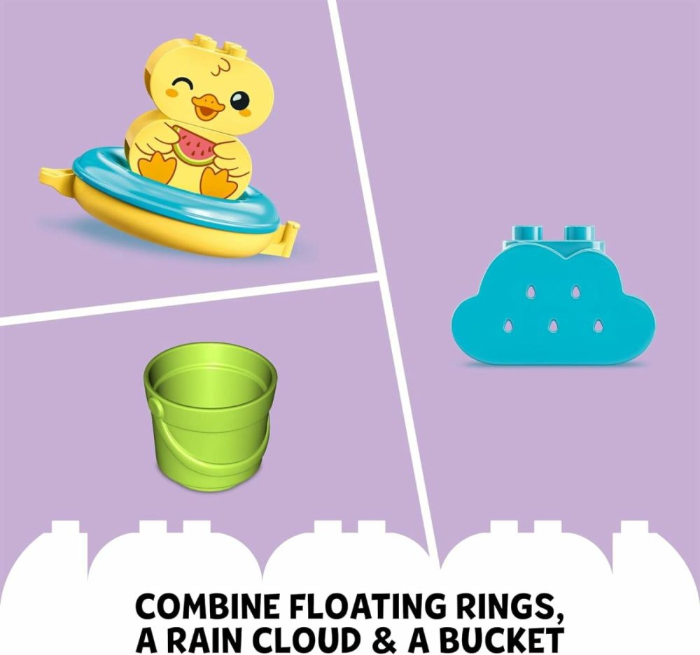 Duplo 10965 – Bath Time Fun  Floating Animal Train Bathtub Water Toy For Babies And Toddlers 1.5-3 Years Old With Duck  Hippo  And Polar Bear  Easy To Clean  Great Tub Float Toy For Kids  |  Bath Toys All Toys Bath Toys