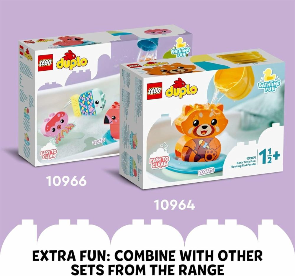 Duplo 10965 – Bath Time Fun  Floating Animal Train Bathtub Water Toy For Babies And Toddlers 1.5-3 Years Old With Duck  Hippo  And Polar Bear  Easy To Clean  Great Tub Float Toy For Kids  |  Bath Toys All Toys Bath Toys