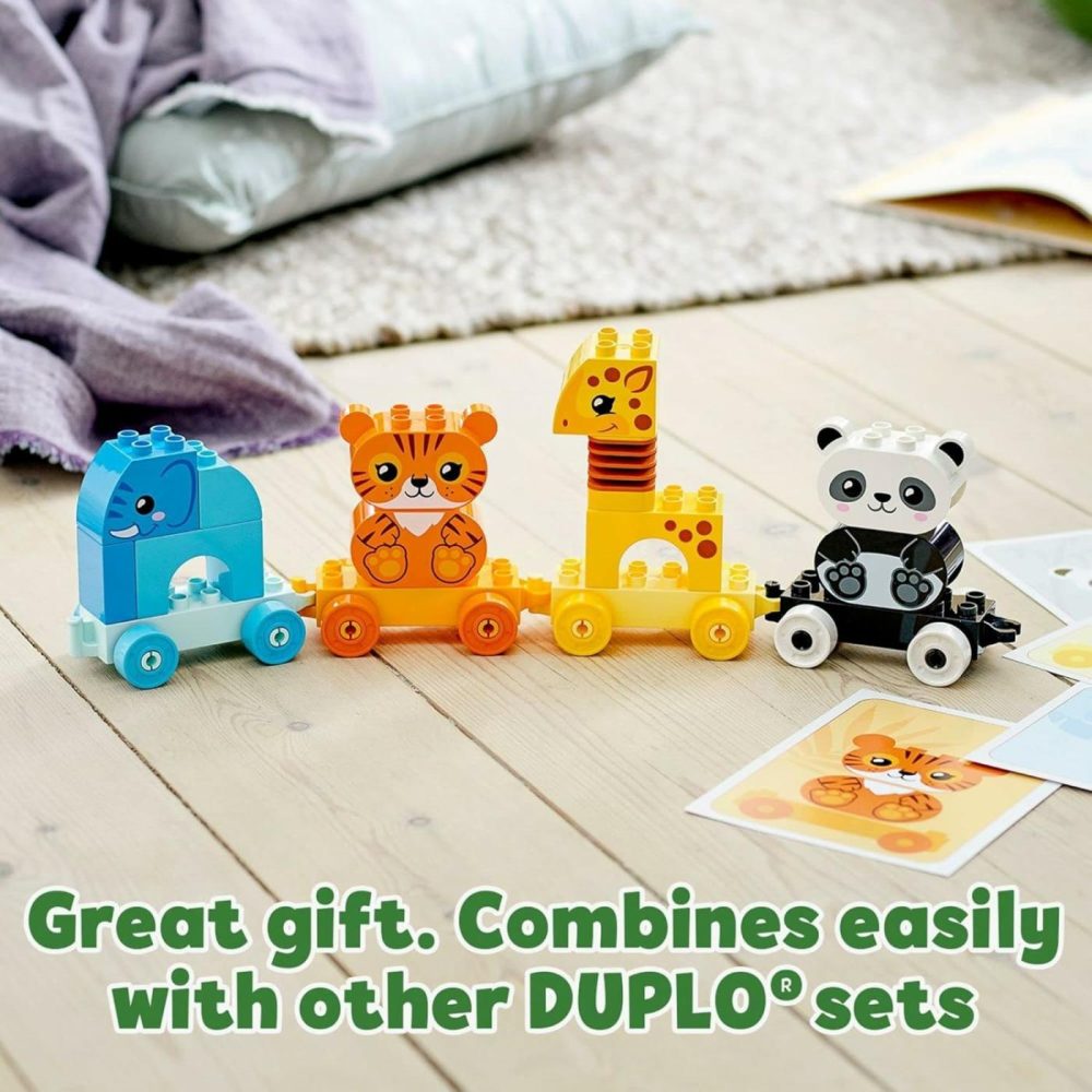 Duplo My First Animal Train 10955  Toys For Toddlers And Kids 1.5-3 Years Old With Elephant  Tiger  Panda And Giraffe Figures  Learning Toy  |  Sorting & Stacking Toys All Toys Multicolor